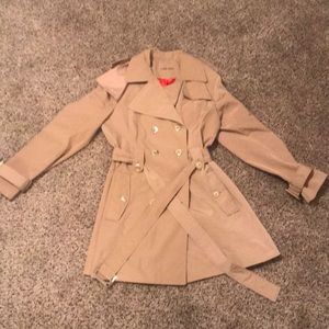 Tan Calvin Klein trench